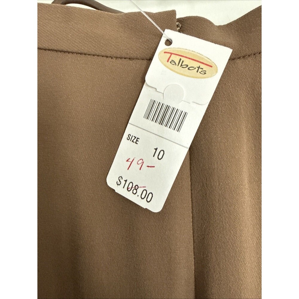NEW Talbots Women's Pure Silk Suit Jacket/Pant Set Lined Sz 10 Brown MSRP $286 - Picture 10 of 10